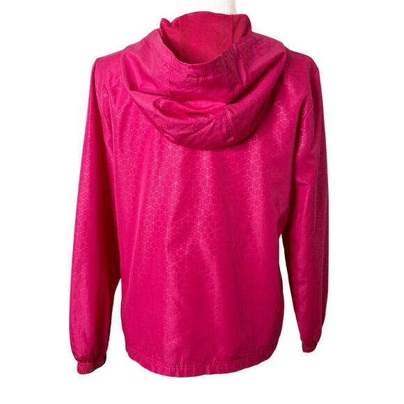Everlast Women's Track Jacket M Hot Pink Zip Up Hooded Windbreaker Lightweight - Picture 6 of 9